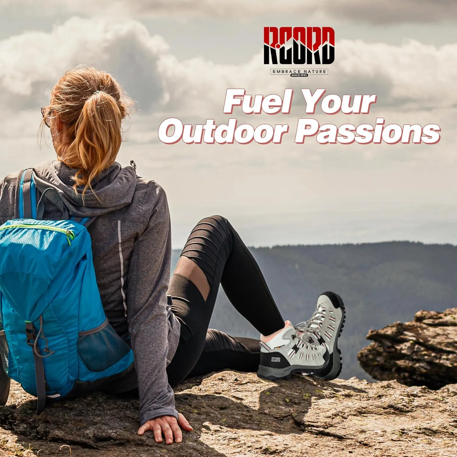 @ R CORD Womens Hiking Boots Waterproof Lightweight Hiking Boots Women Ankle Support Hiking Shoes Backpacking Boots Breathable Non-slip Hiking Boot for Outdoors