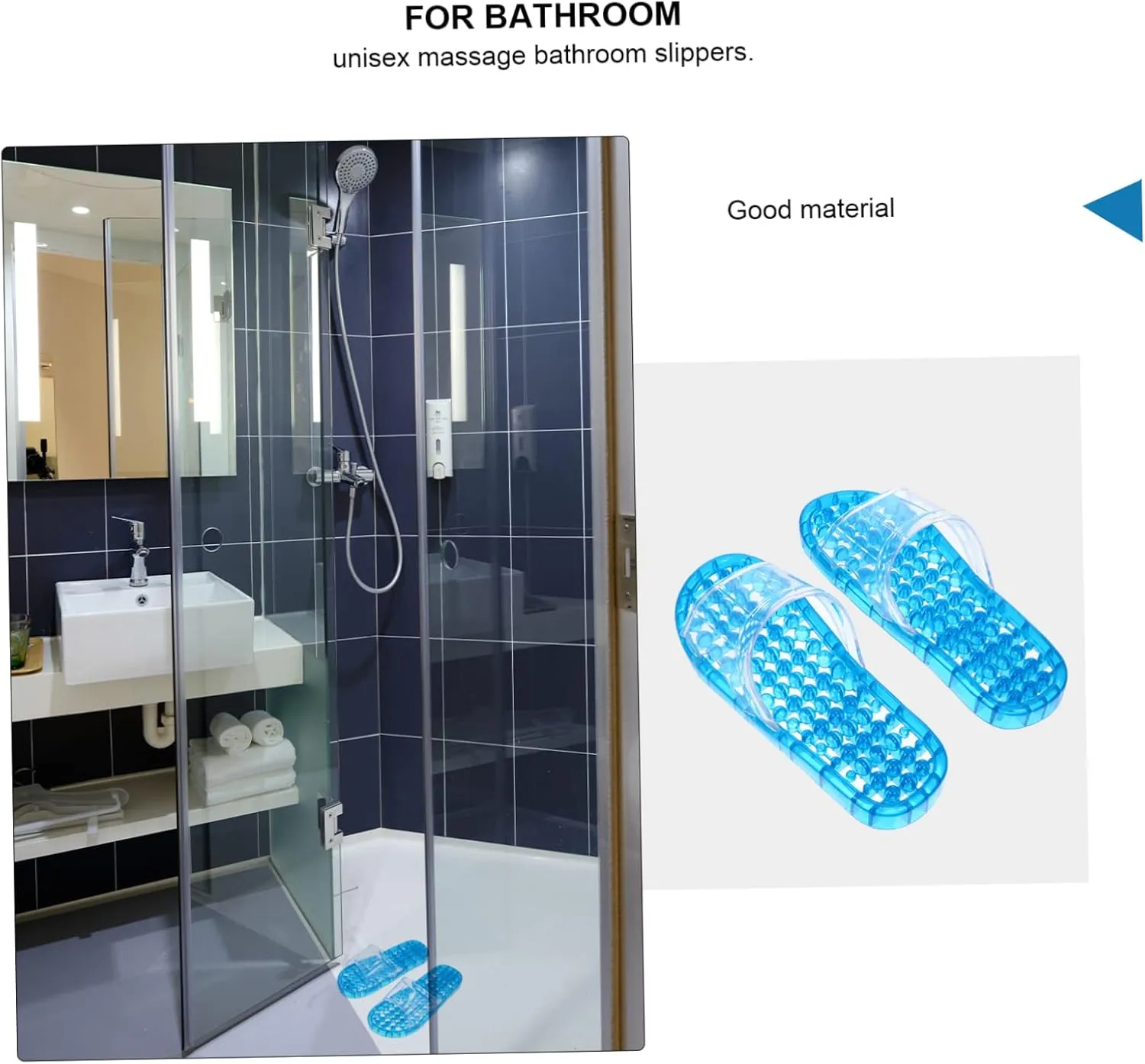 1 Pair Effect Hollowed Draining Slippers Comfortable Unisex Massage Slippers for Bathing