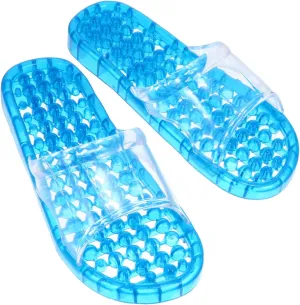 1 Pair Effect Hollowed Draining Slippers Comfortable Unisex Massage Slippers for Bathing