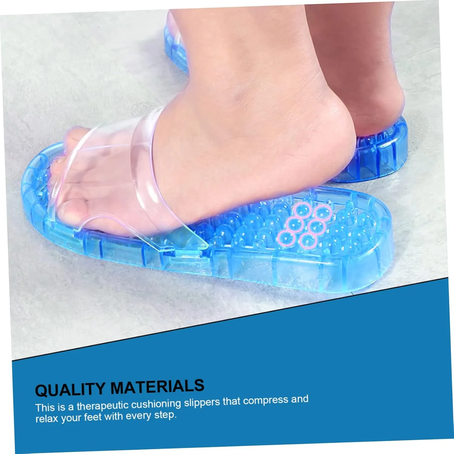 1 Pair Effect Hollowed Draining Slippers Comfortable Unisex Massage Slippers for Bathing