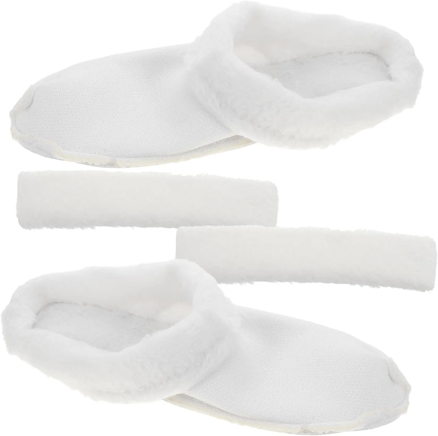 1 Set Thermal Cover Grip Shoe Insoles Fleece Insoles Sandals Insoles Shoes Insoles Filler Slippers Snow Heel Slipper Insert Scrubber Winter Gel Kit Toe White Plush