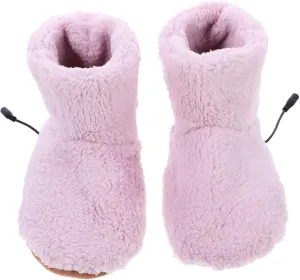 2 Pairs Electric Warm Shoes USB Rechargeable Feet Warmer Heated Foot Warmer Boots Slipper Slippers for Men Foot Warmer Booties Heated Boots The Bed Fluff Foot Socks Women's/3763 (Color : Pinkx3pcs,