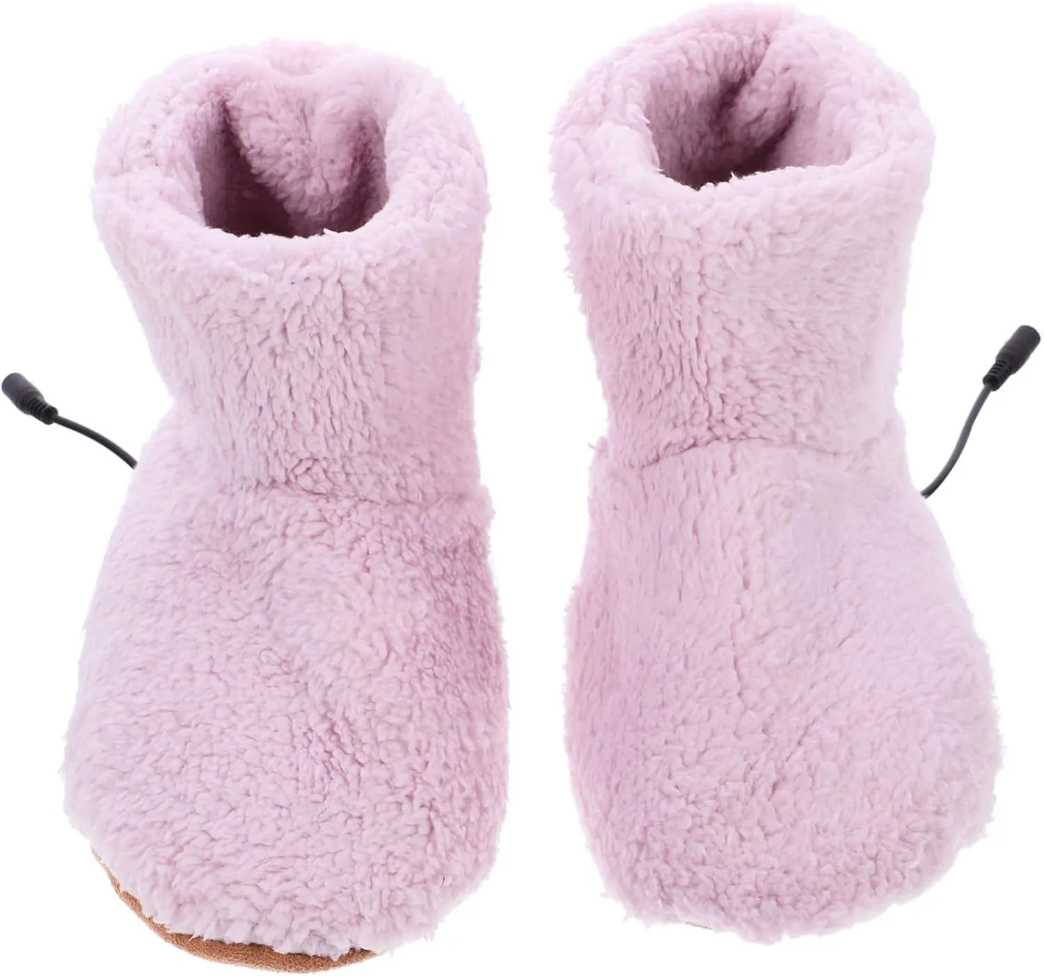 2 Pairs Electric Warm Shoes USB Rechargeable Feet Warmer Heated Foot Warmer Boots Slipper Slippers for Men Foot Warmer Booties Heated Boots The Bed Fluff Foot Socks Women's/3763 (Color : Pinkx3pcs,