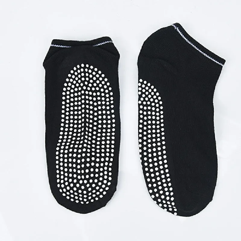 3 Pair's of Non Slip Grip Socks for Fitness, Gym, Massage, Yoga - Black