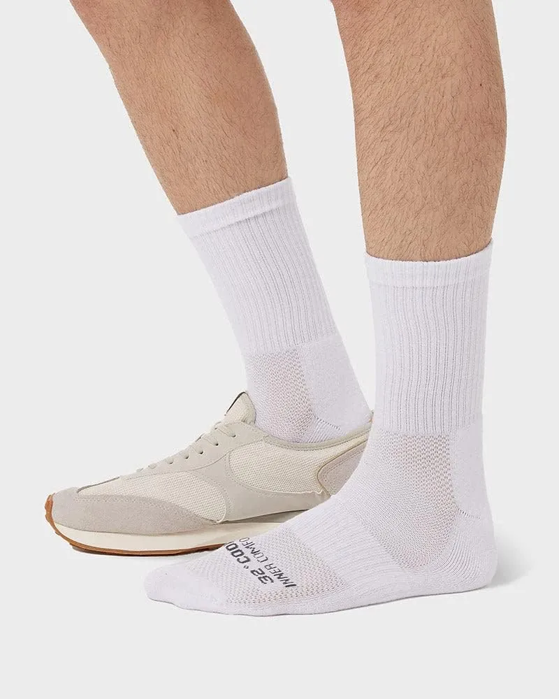 32 DEGREEES Men's 5 Pack Comfort Crew Socks | Anti-Odor | Arch Support| Active | Casual | Work