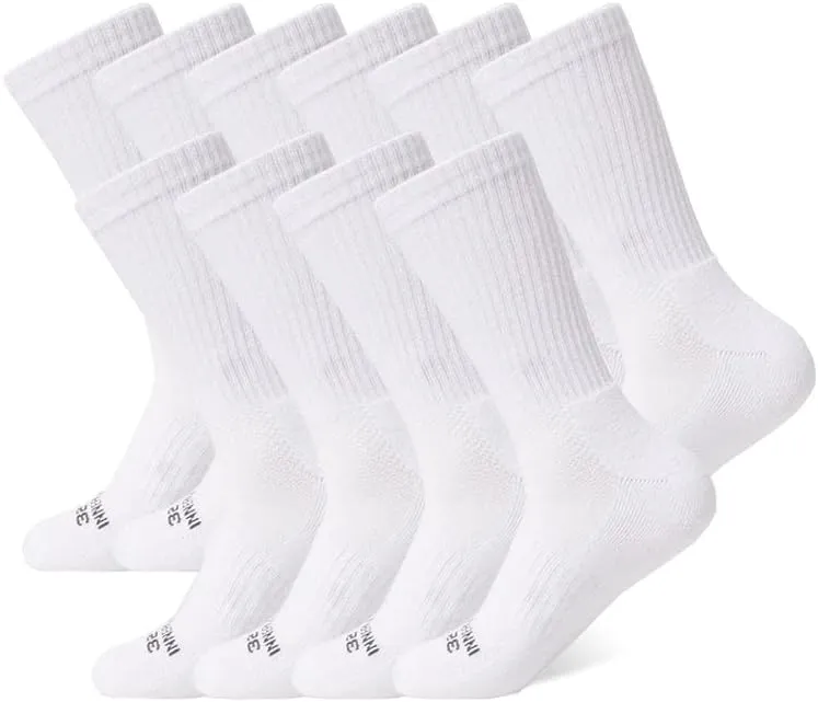 32 DEGREEES Men's 5 Pack Comfort Crew Socks | Anti-Odor | Arch Support| Active | Casual | Work