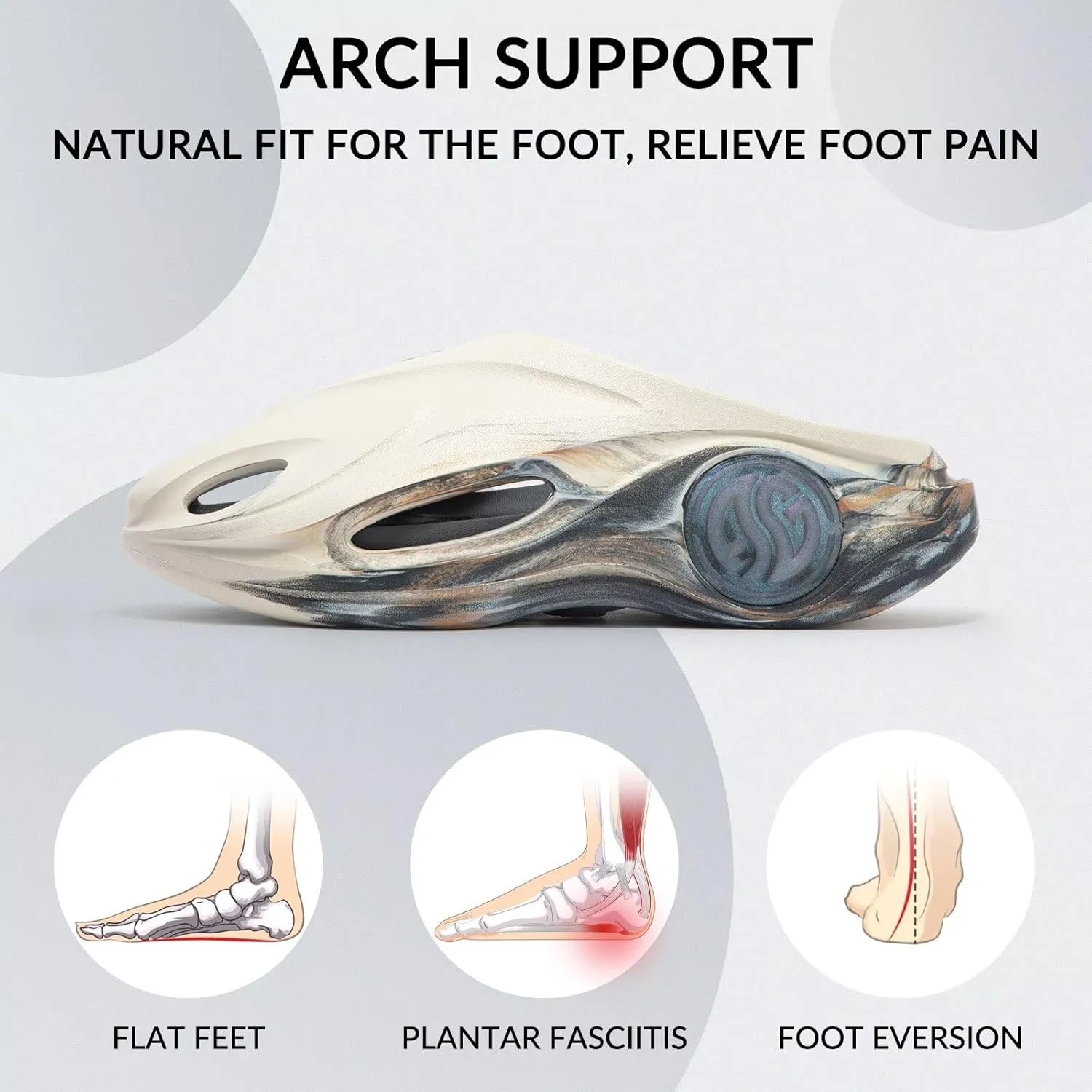 361° AG Whale 2 Recovery slides for men arch support mens slippers for plantar fasciitis relief house shoes orthopedic,Non slip closed toe sandals for shower beach gym,Aaron Gordon basketball slides