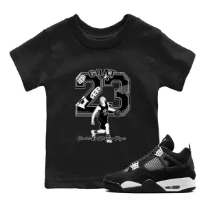 4 Goat White Kids Air Problem-solving SNRT Jordan Sneaker Player Tees Convenient - Thunder