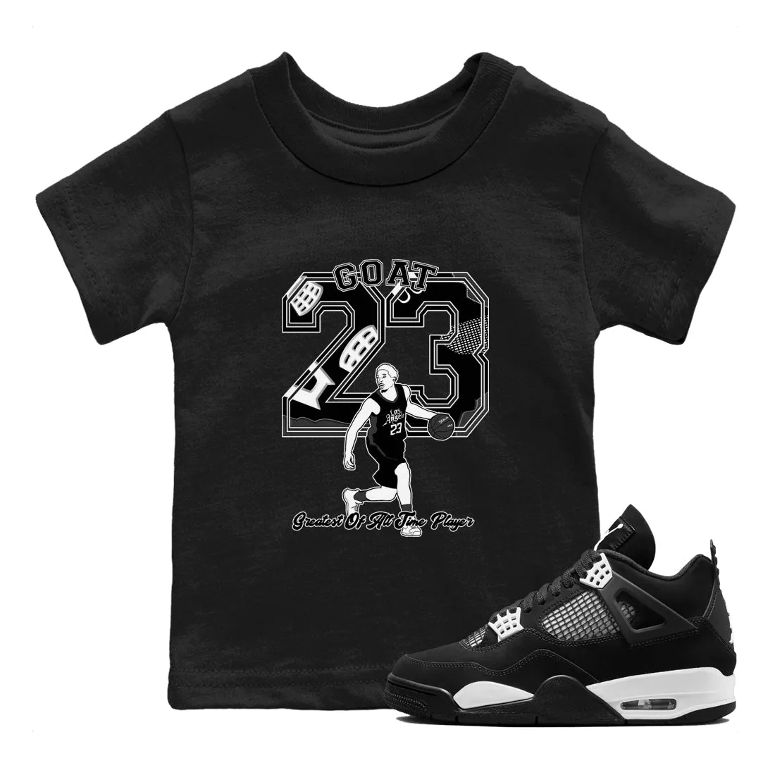 4 Goat White Kids Air Problem-solving SNRT Jordan Sneaker Player Tees Convenient - Thunder