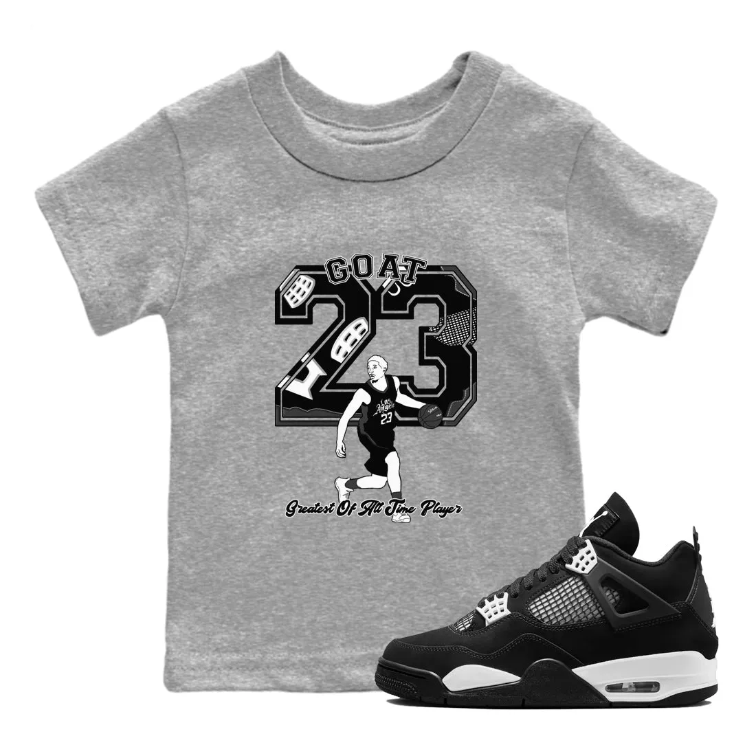 4 Goat White Kids Air Problem-solving SNRT Jordan Sneaker Player Tees Convenient - Thunder