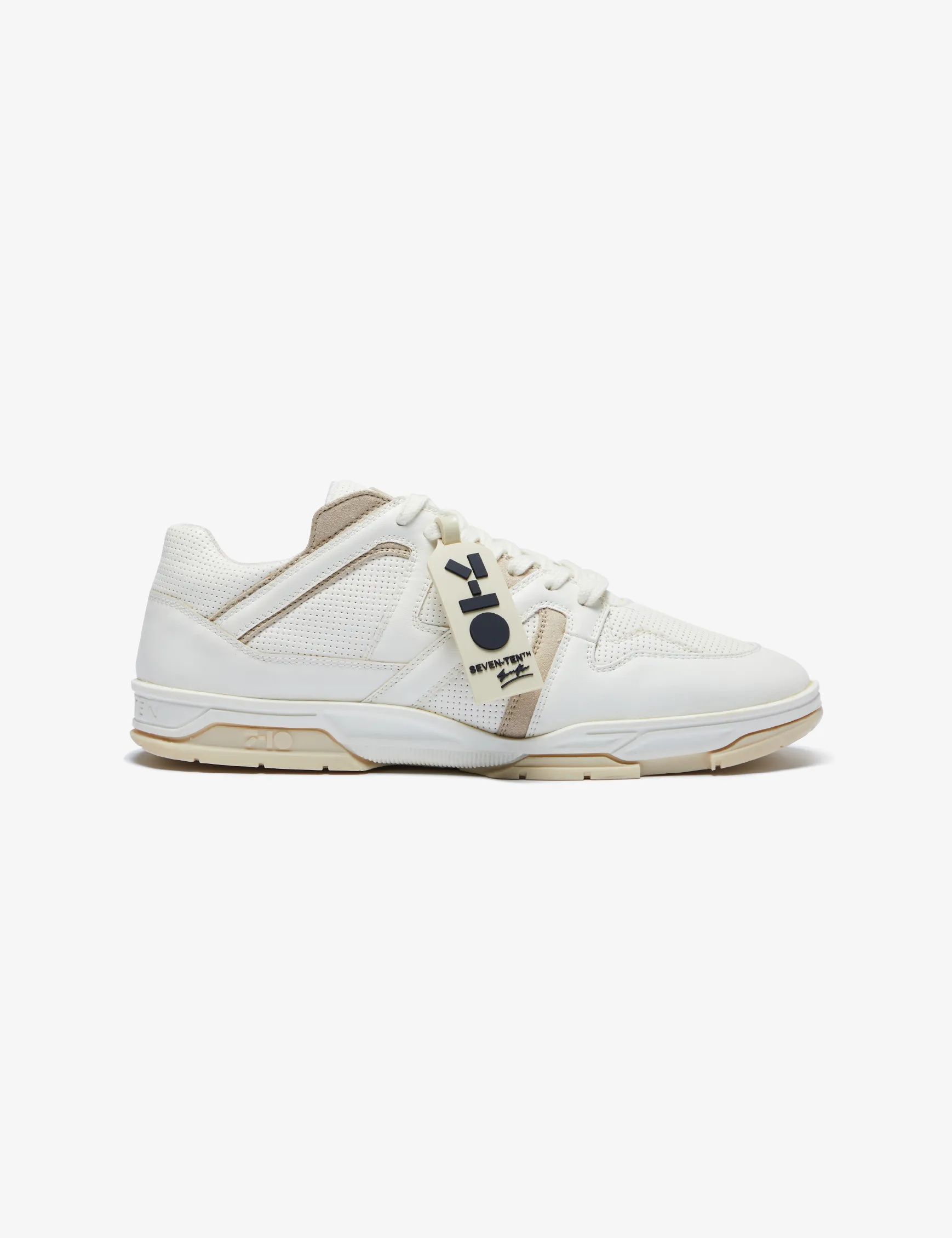 731 Latte Beige & White Low-Top Sneakers