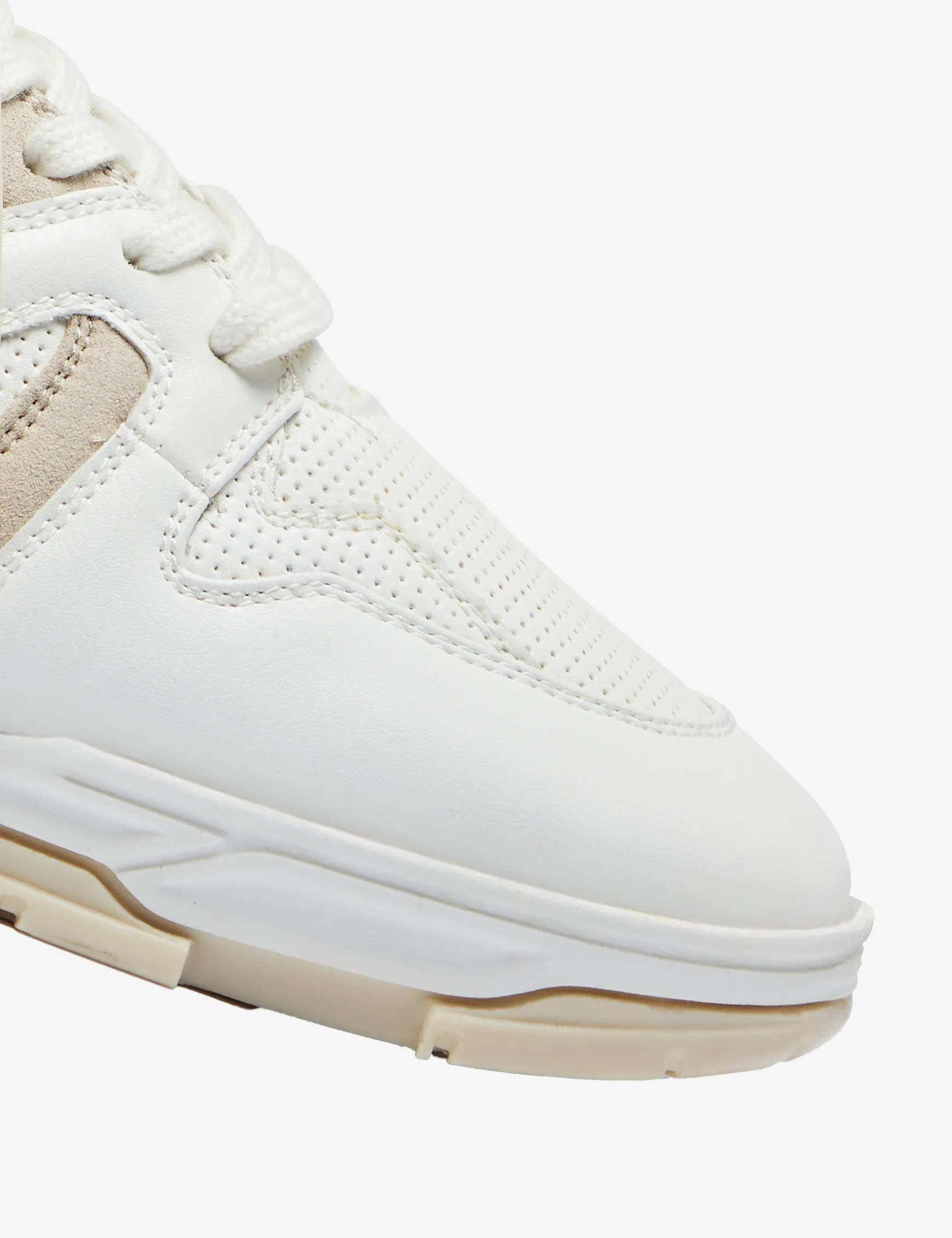 731 Latte Beige & White Low-Top Sneakers