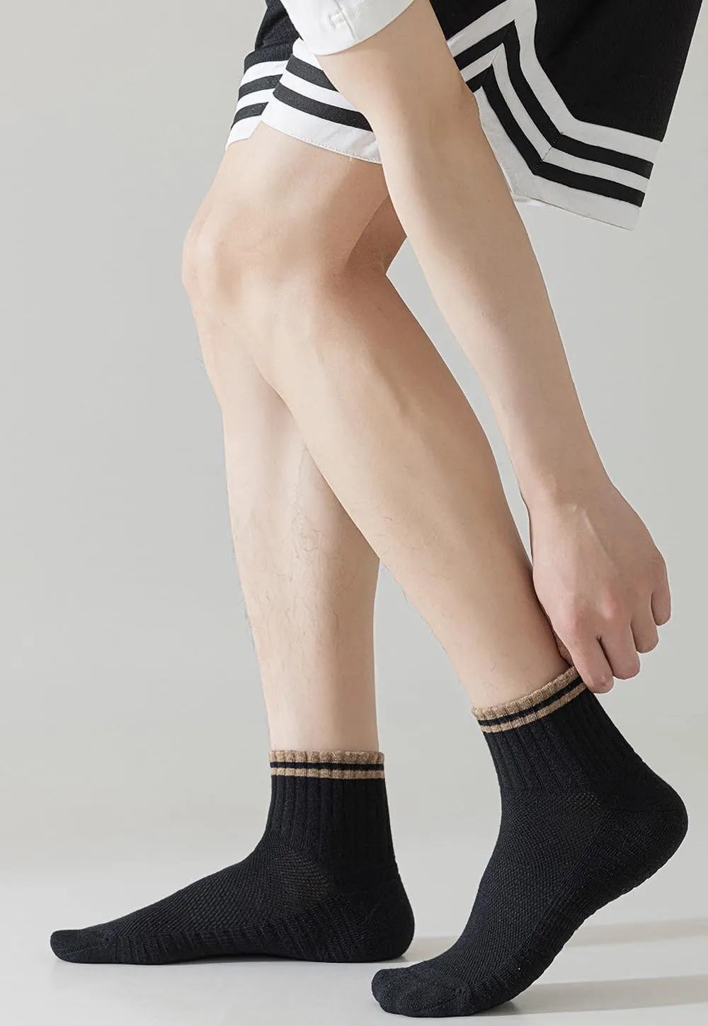 90% Cotton Cushioned Ankle Socks for Men and Women, Breathable Seamless Athletic Quarter Socks