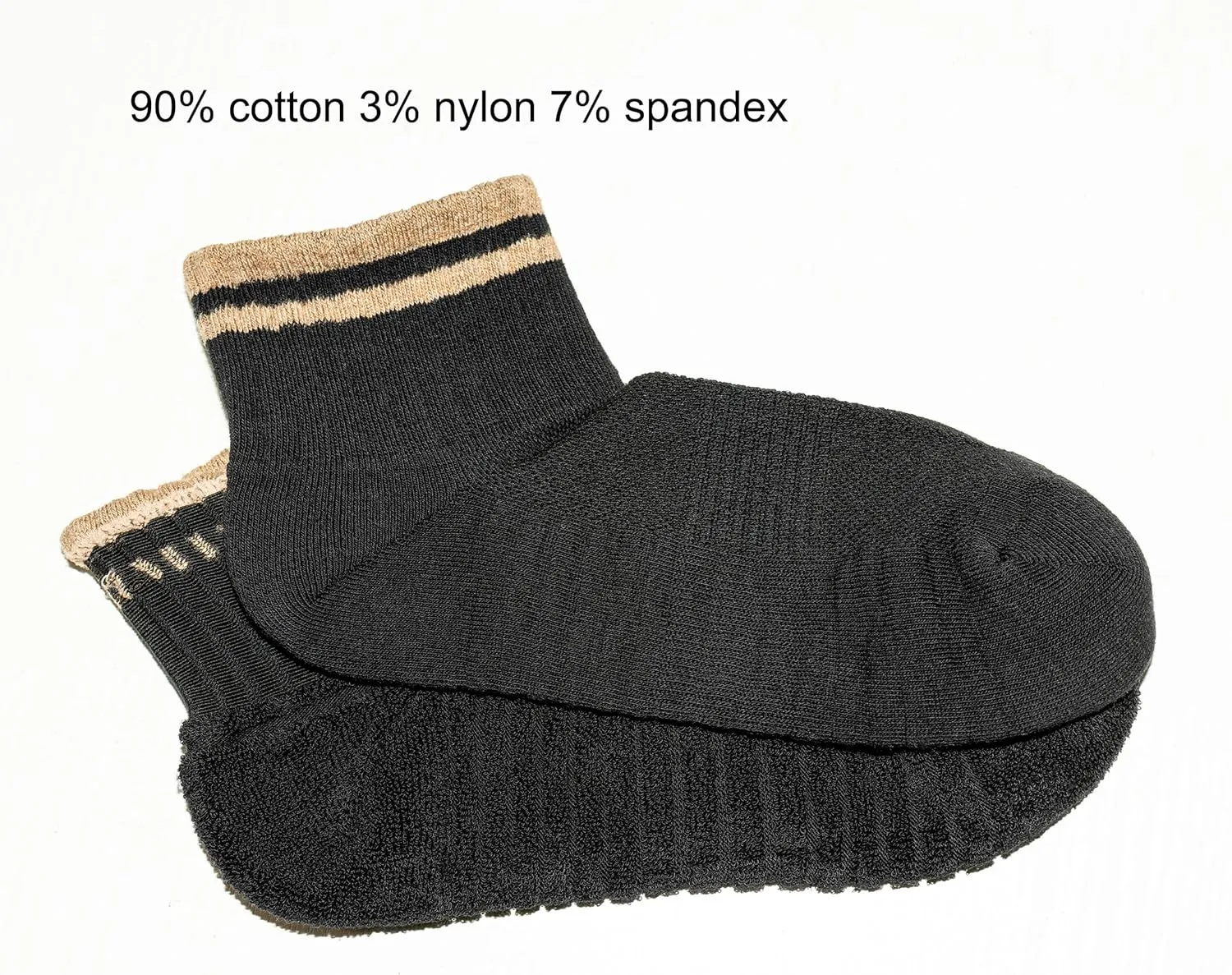 90% Cotton Cushioned Ankle Socks for Men and Women, Breathable Seamless Athletic Quarter Socks