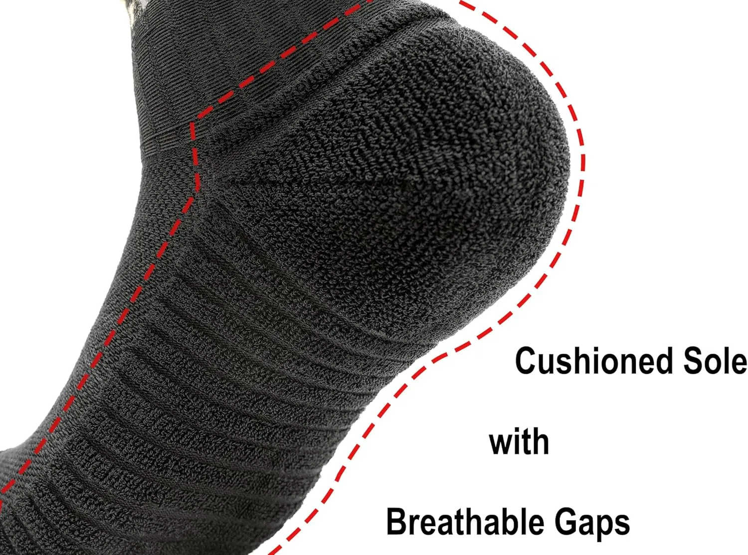 90% Cotton Cushioned Ankle Socks for Men and Women, Breathable Seamless Athletic Quarter Socks