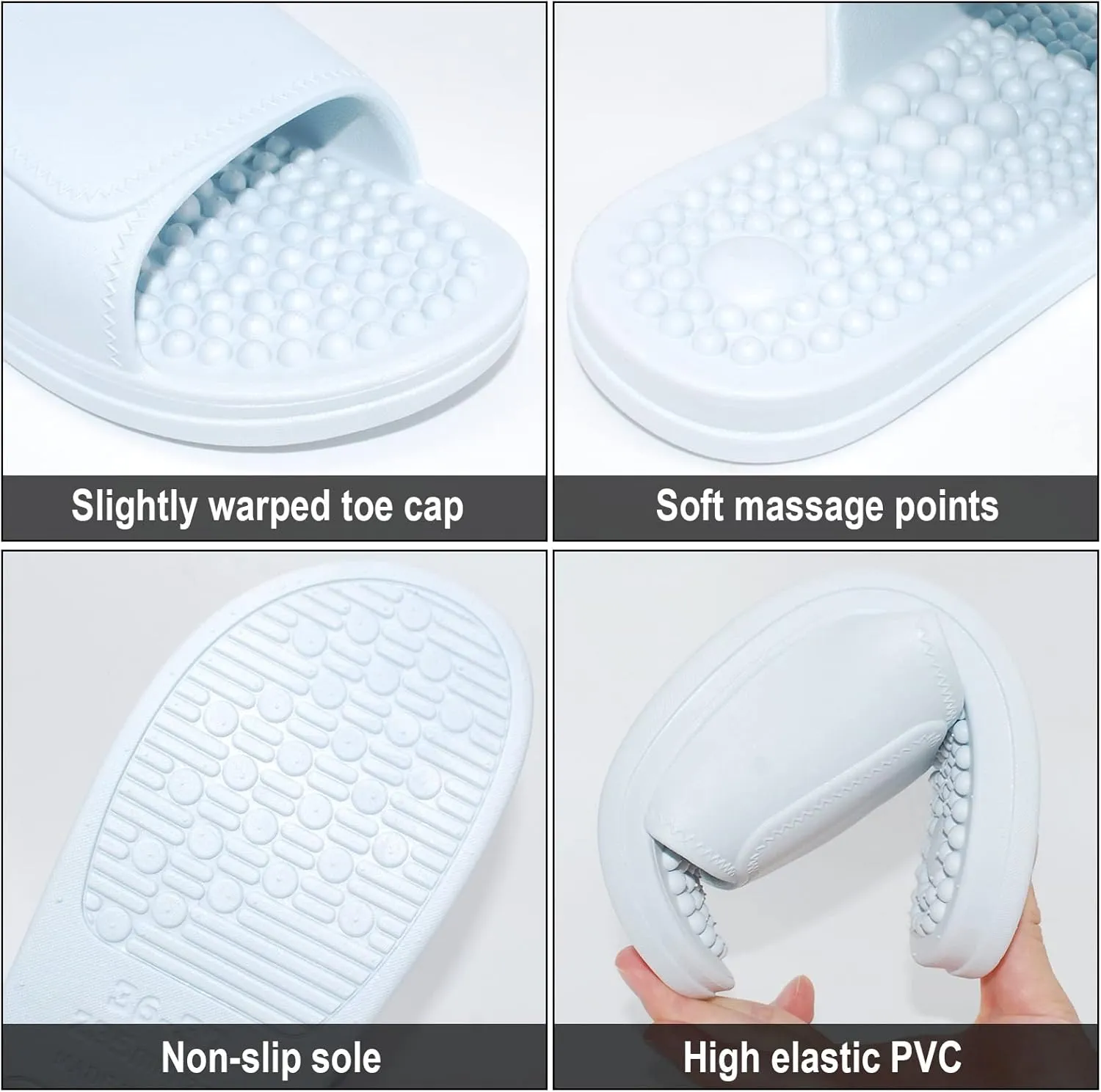 Acupressure Massage Slippers Reflexology Therapy Shoes Plantar Fasciitis Arthritis Neuropathy Pain Relief Acupuncture Slippers Non-Slip Massage Sandals Women,Gifts for Parents(Yellow, US Women 5.5-6)