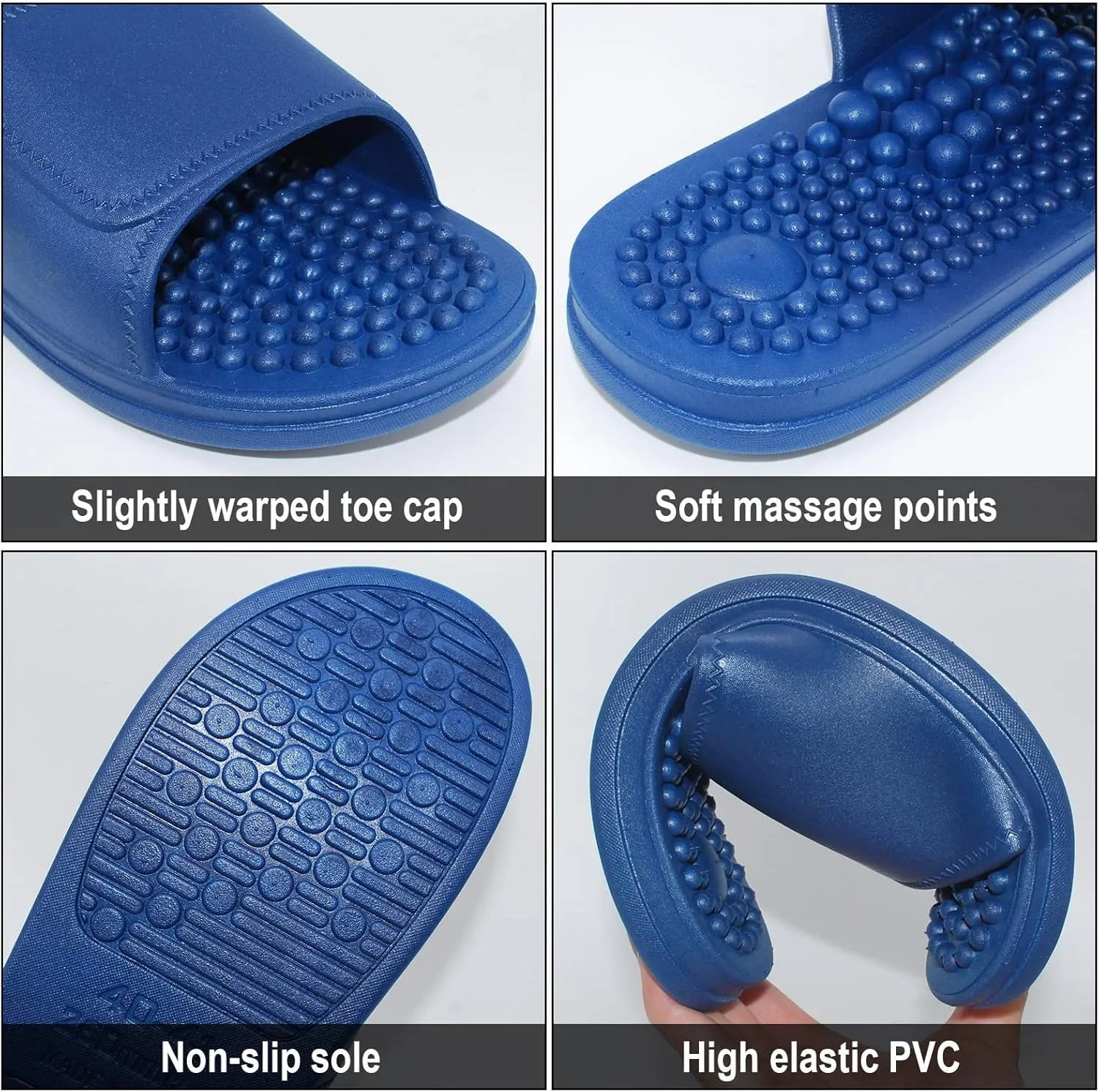 Acupressure Massage Slippers Reflexology Therapy Shoes Plantar Fasciitis Arthritis Neuropathy Pain Relief Acupuncture Slippers Non-Slip Massage Sandals Women,Gifts for Parents(Yellow, US Women 5.5-6)