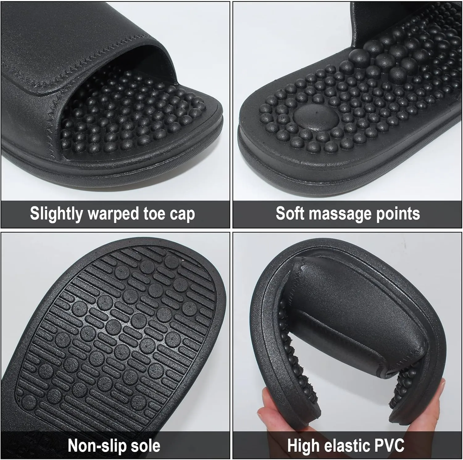 Acupressure Massage Slippers Reflexology Therapy Shoes Plantar Fasciitis Arthritis Neuropathy Pain Relief Acupuncture Slippers Non-Slip Massage Sandals Women,Gifts for Parents(Yellow, US Women 5.5-6)