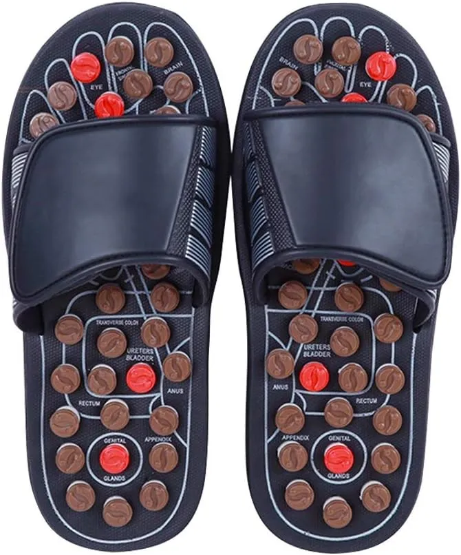Acupressure Massage Slippers,Reflexology Massage Sandals, Tai Chi Massage Slippers, Foot Therapy Shoes, Gift for Men Women, Pain Relief, Increased Circulation & Energy