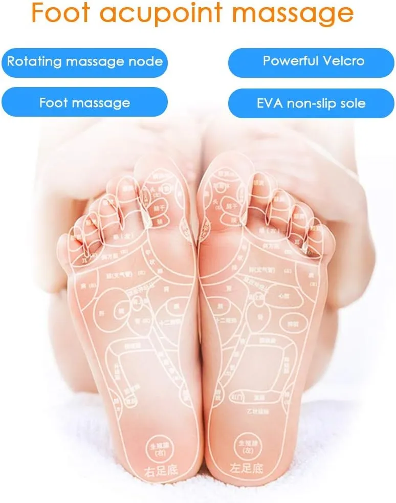 Acupressure Massage Slippers,Reflexology Massage Sandals, Tai Chi Massage Slippers, Foot Therapy Shoes, Gift for Men Women, Pain Relief, Increased Circulation & Energy