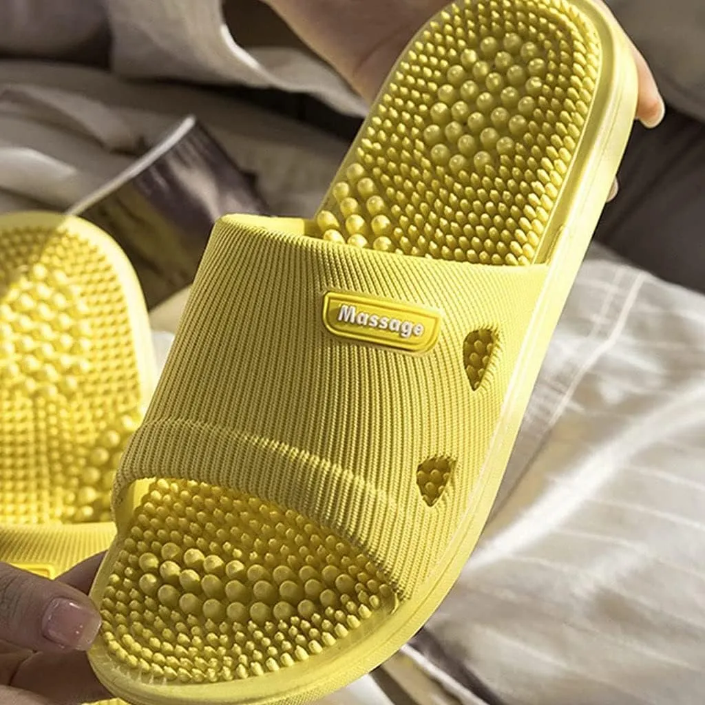 Acupressure Reflexology Bathroom Massage Slippers Shoes Sandals for Men& Women Home Shoes Shock Absorbing, Therapy Promoting Blood Circulation Myofascial Release Trigger Point 6.5-7 Women