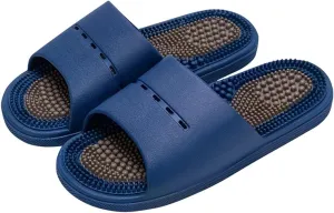 Acupressure Reflexology Slippers,Open Toe Sandals Non-Slip Slipper for Women and Men Shower Shoes Non-Slip Quick Drying Lightweight Shower Slippers(Blue,EUR40-41)