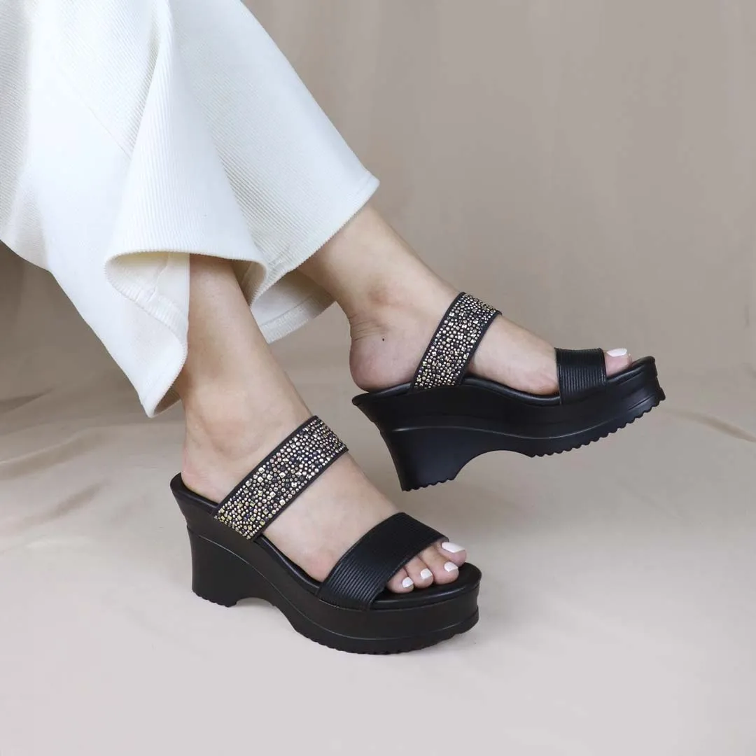 [Add to Cart RM189] Strappy Rhinestone Heels 3"inch [Cushioned Footbed Series]