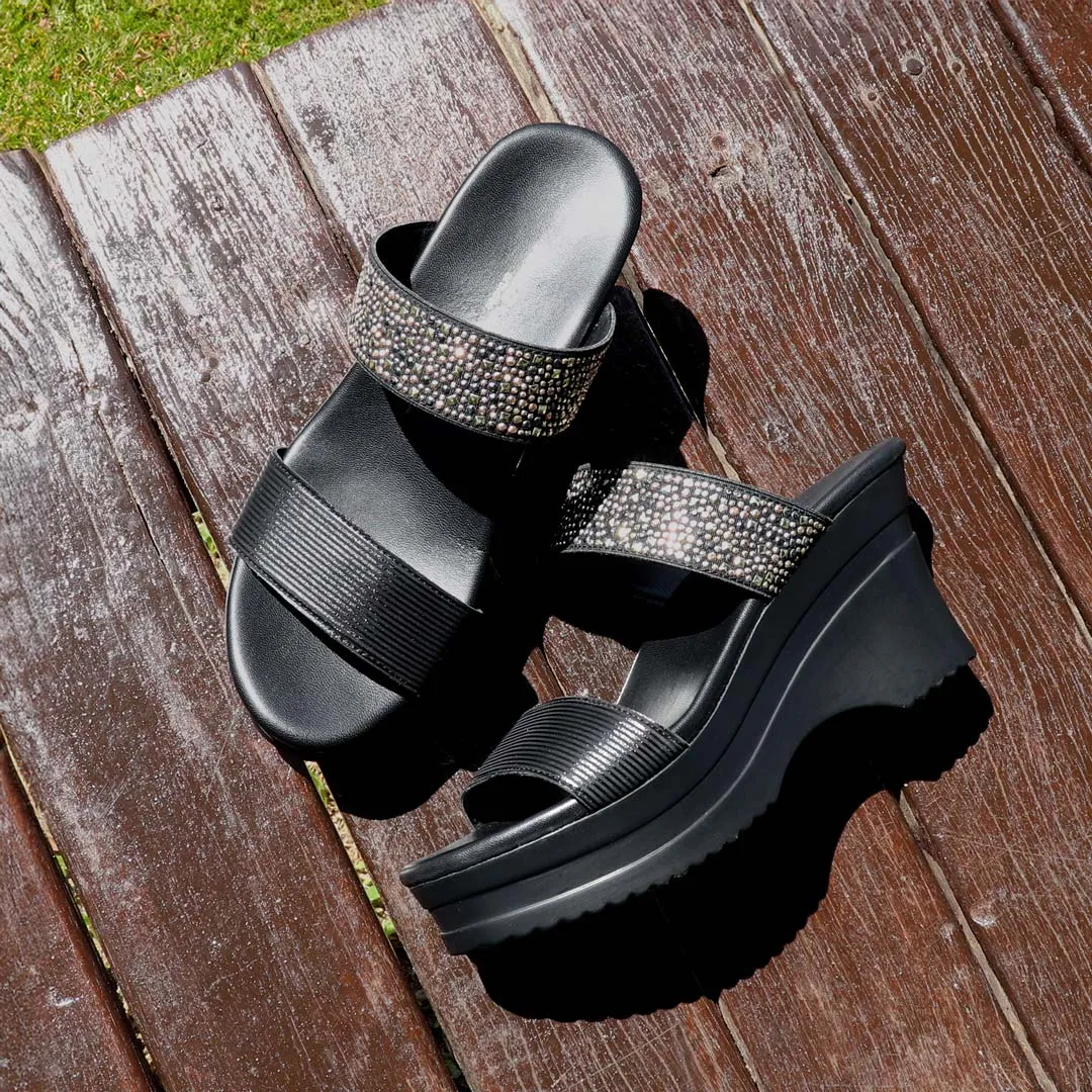 [Add to Cart RM189] Strappy Rhinestone Heels 3"inch [Cushioned Footbed Series]