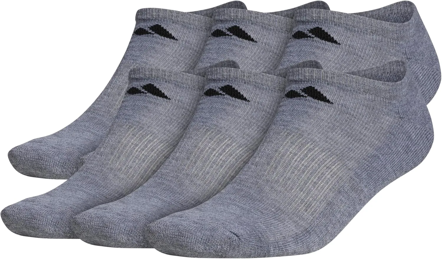 adidas Men's Athletic Cushioned 6-Pack No Show, Socks for Men