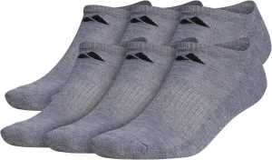 adidas Men's Athletic Cushioned 6-Pack No Show, Socks for Men