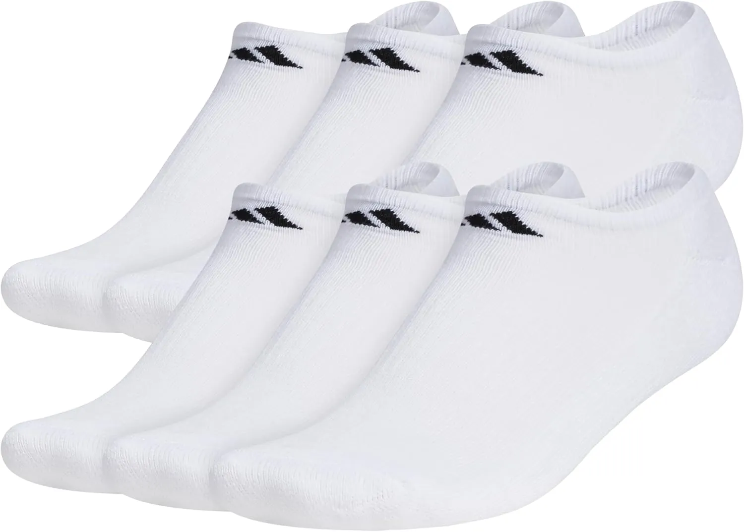 adidas Men's Athletic Cushioned Socks, 6-Pack No Show with Arch Support