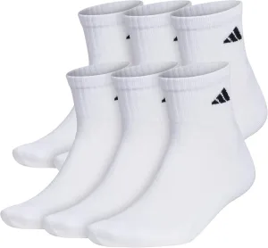 adidas Men's Socks, Athletic Cushioned Quarter 6-Pack, Ankle Fit with Arch Support