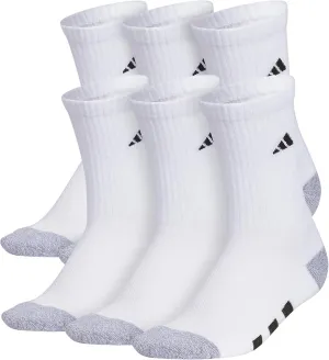 adidas Youth Athletic Cushioned 6-Pack Crew, Kid's Crew Socks for Sports, Durable & Breathable