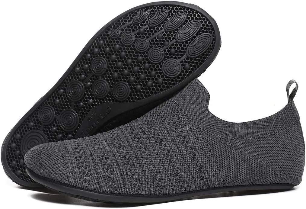 Adult Lightweight Slip-on Grip Indoor House Slippers Non-slip Barefoot House Home Shoes for Women Men