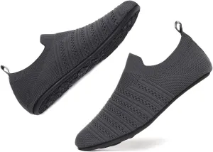 Adult Lightweight Slip-on Grip Indoor House Slippers Non-slip Barefoot House Home Shoes for Women Men