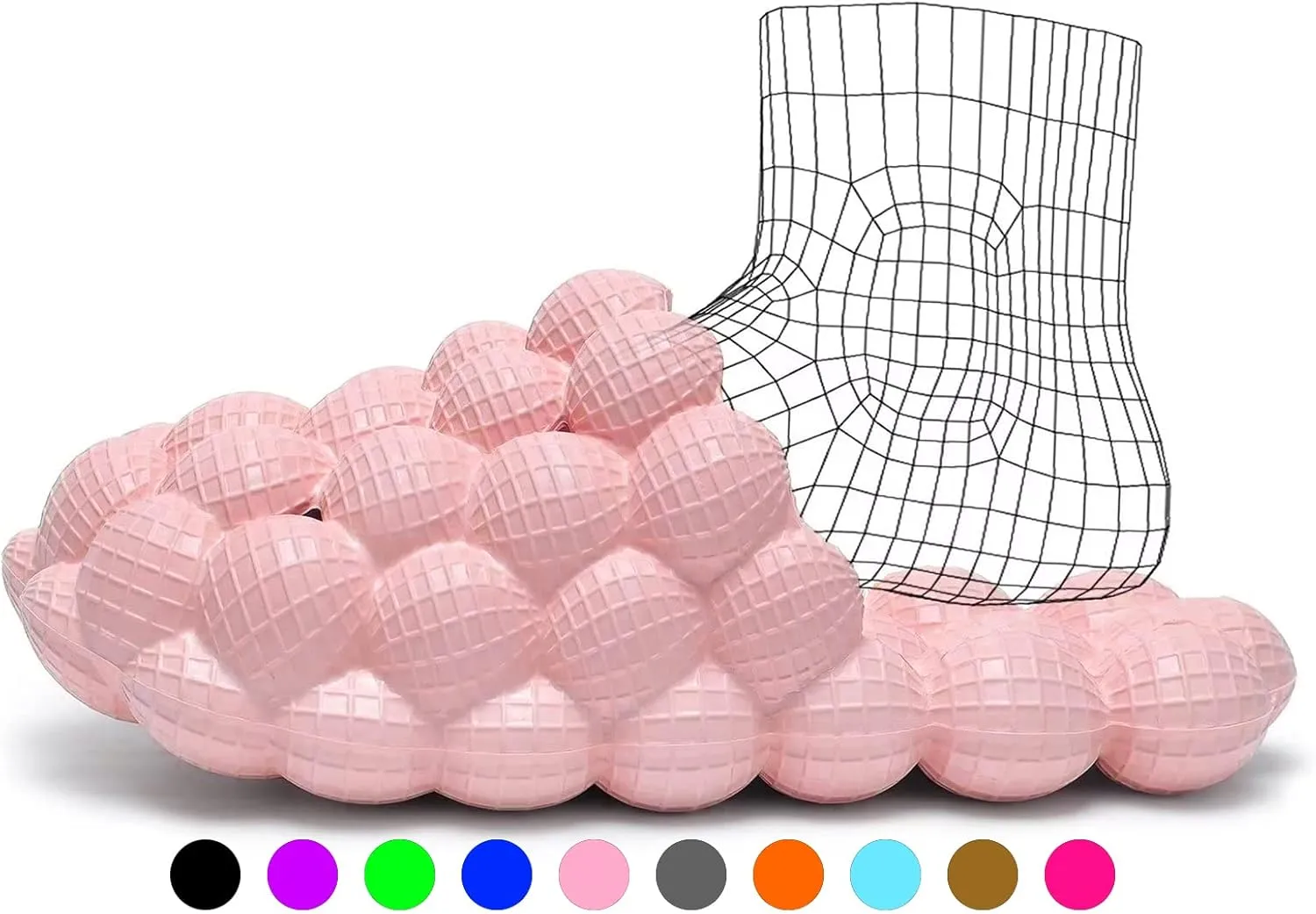 Afellicy Massage Bubble Slides for Women and Men,Funny Golf Spa Slippers Indoor and Outdoor Non-Slip Bath Shower Shoes Bedroom House Gym Basketball Slides Pillow Sandals Breathe Slipper