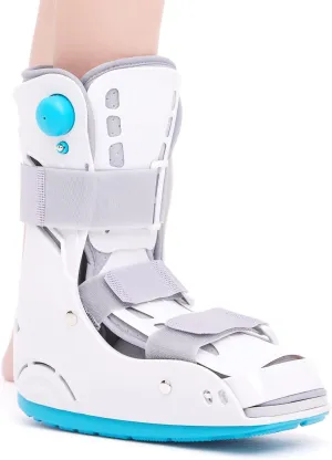 Air Cam Walker Fracture Boot, Medical Inflatable Walking Boot, Orthopaedic boot for Sprained Ankle, Stress Fracture, Broken Foot or Achilles Tendonitis (Manual Inflation, S)
