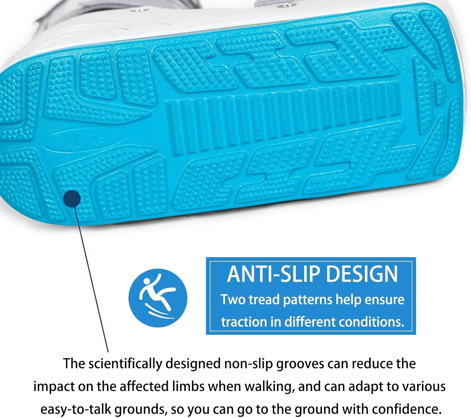 Air Cam Walker Fracture Boot, Medical Inflatable Walking Boot, Orthopaedic boot for Sprained Ankle, Stress Fracture, Broken Foot or Achilles Tendonitis (Manual Inflation, S)
