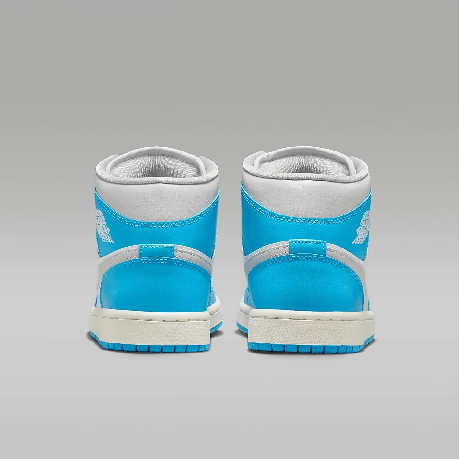Air Jordan 1 Mid Women's Shoes (BQ6472-400, Dark Powder Blue/White/Sail/Neutral Grey)