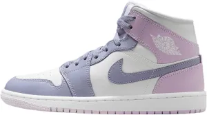Air Jordan 1 Mid Women's Shoes (BQ6472-510, Indigo Haze/White/Doll)
