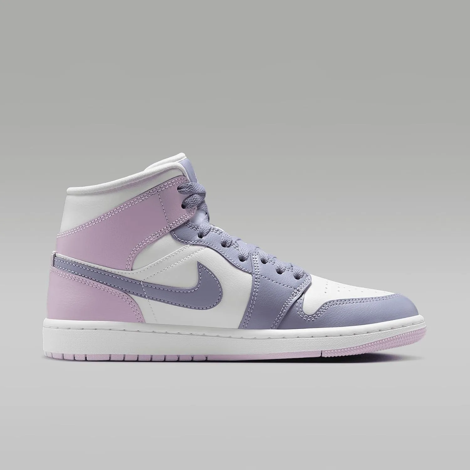 Air Jordan 1 Mid Women's Shoes (BQ6472-510, Indigo Haze/White/Doll)