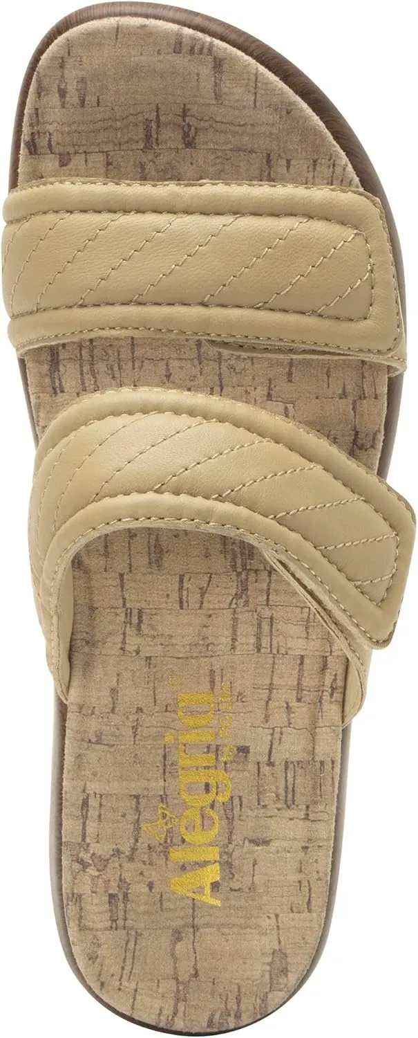 Alegria Womens Brayah Leather Slide Sandal