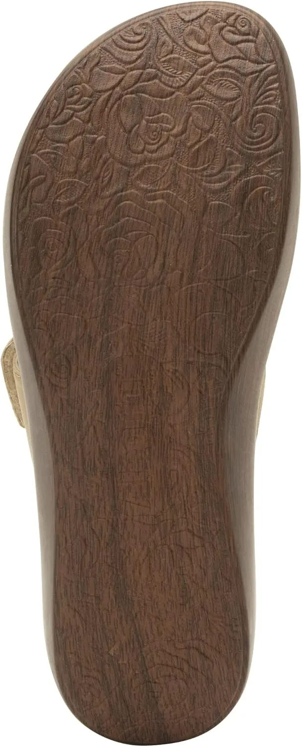 Alegria Womens Brayah Leather Slide Sandal