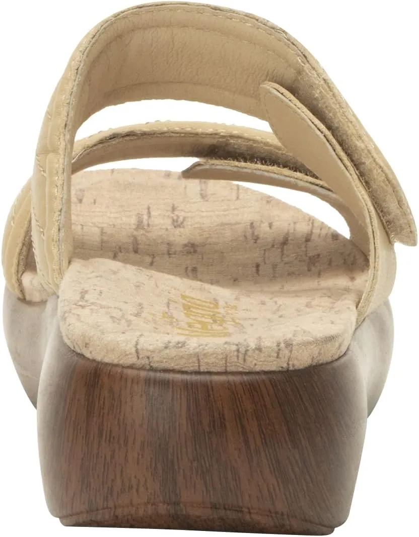 Alegria Womens Brayah Leather Slide Sandal