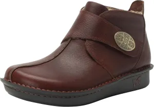 Alegria Womens Caiti Chestnut Leather Ankle Boots 11.5-12 M US