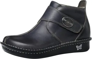 Alegria Womens Caiti Oiled Ash Leather Ankle Boots 10.5-11 Wide Width US