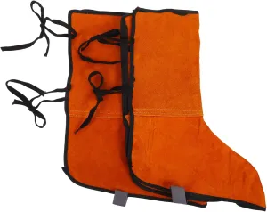 Alipis 2pcs Welding Boot Covers for Men Welder Shoe Protectors Heat Insulation Leather Safety Spats Welding Supplies Random Color