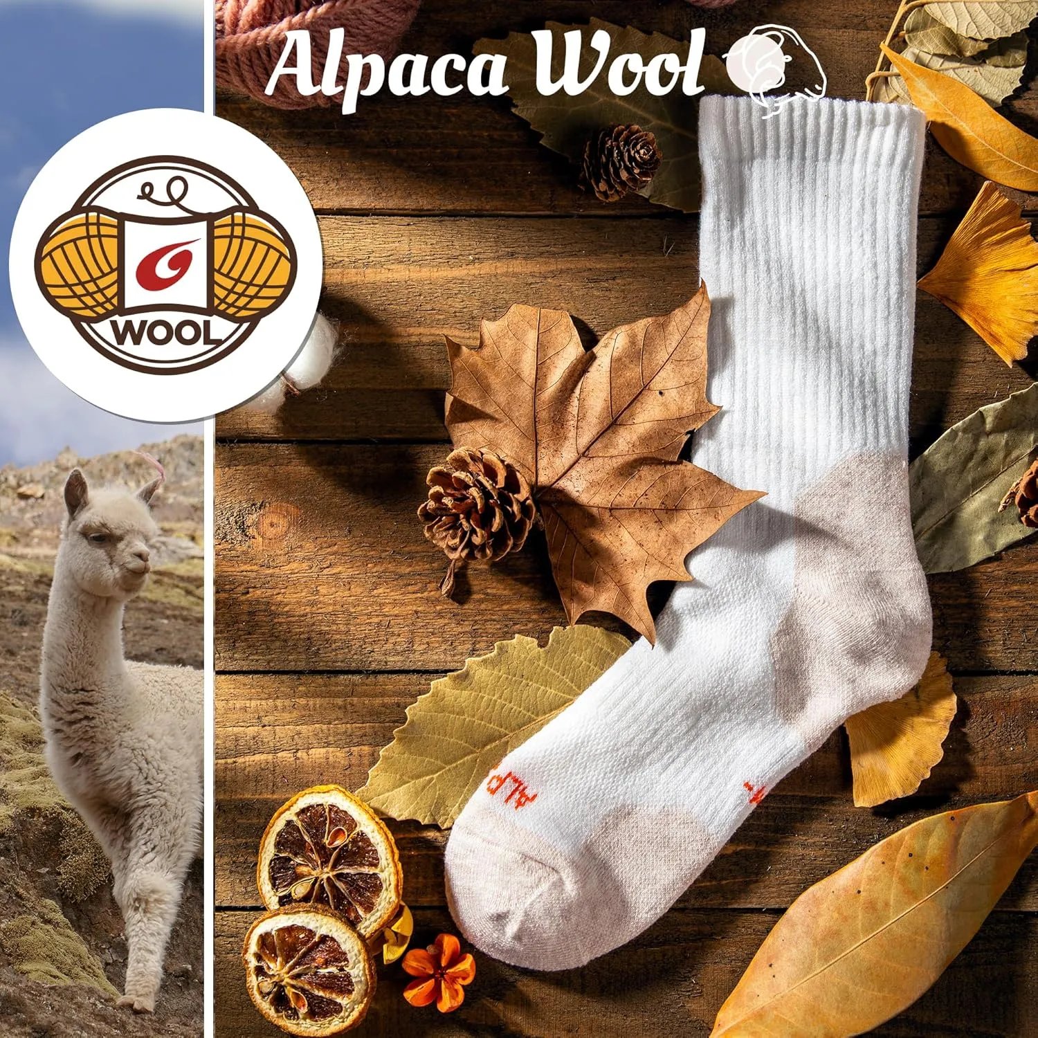 Alpaca Wool Boots Socks Men Women Thermal Warm Compression Cushioned Thick Winter Hunting Socks Hiking
