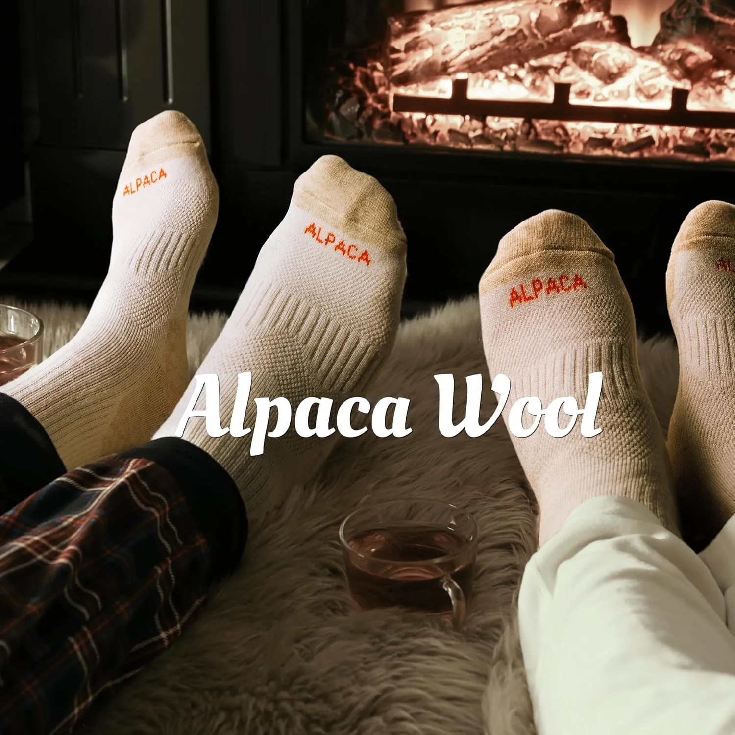 Alpaca Wool Boots Socks Men Women Thermal Warm Compression Cushioned Thick Winter Hunting Socks Hiking