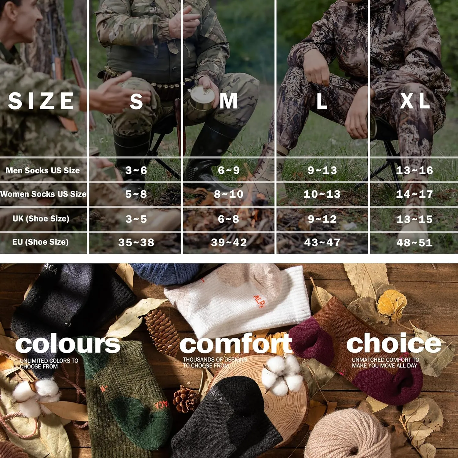Alpaca Wool Boots Socks Men Women Thermal Warm Compression Cushioned Thick Winter Hunting Socks Hiking